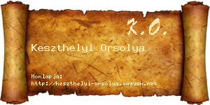 Keszthelyi Orsolya névjegykártya
